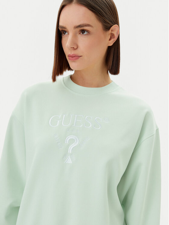 Guess Guess Felpa V5RQ12 KC3D2 Verde Regular Fit