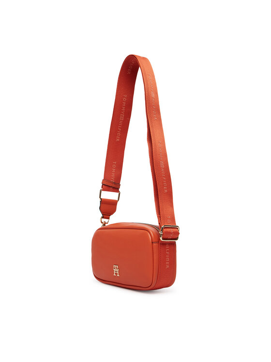 Tommy Hilfiger Tommy Hilfiger Ročna torba Th Logotape Camera Bag AW0AW18741 Oranžna