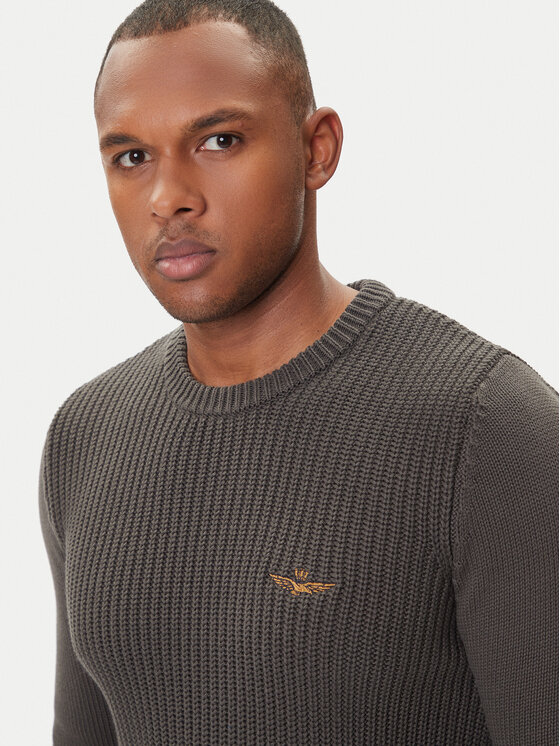 Aeronautica Militare Aeronautica Militare Džemper 252MA1571UL00409 Siva Slim Fit