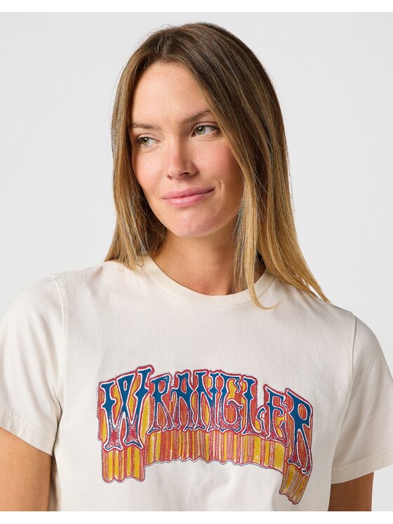 Wrangler Wrangler T-Shirt Graphic Tee Biały Regular Fit
