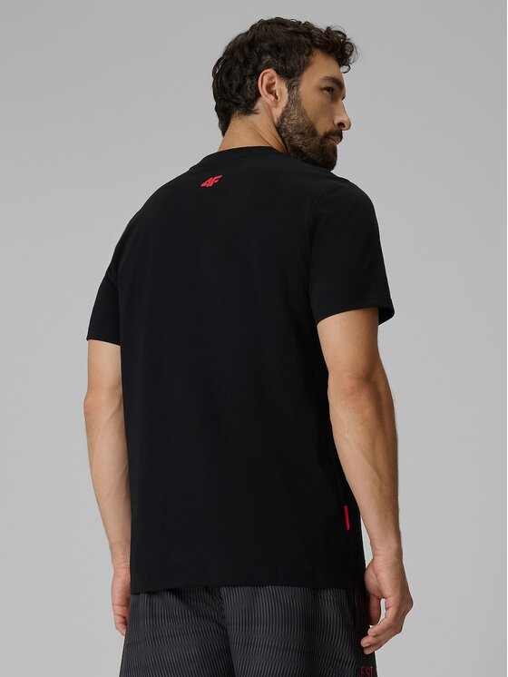 4F 4F T-Shirt 4FRSS26TTSHM4039-20S Μαύρο Regular Fit
