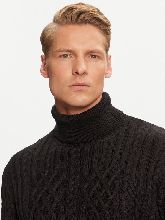 Guess Guess Rollkragenpullover M4BR18 Z3HD1 Schwarz Regular Fit