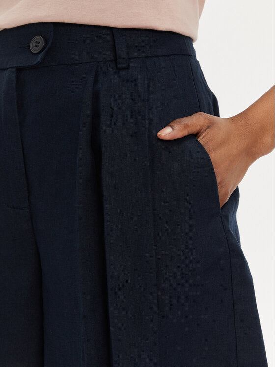 Sisley Sisley Šortky z materiálu 4AGHL9013 Tmavomodrá Regular Fit