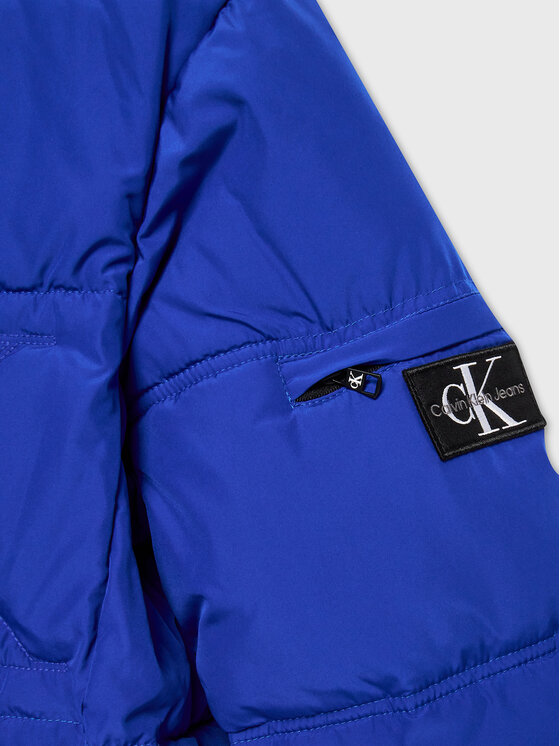 Calvin Klein Jeans Calvin Klein Jeans Kurtka zimowa Monogram Logo IB0IB01490 Niebieski Relaxed Fit