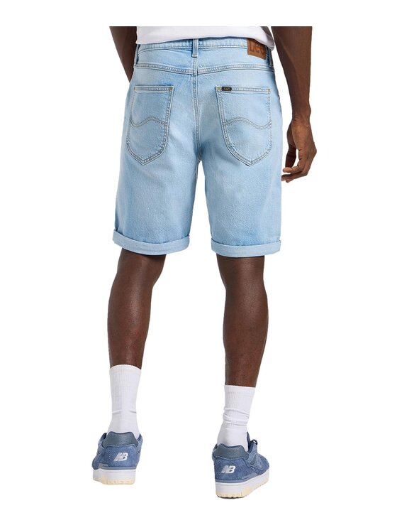 Lee Lee Szorty jeansowe 112363932 Niebieski Regular Fit