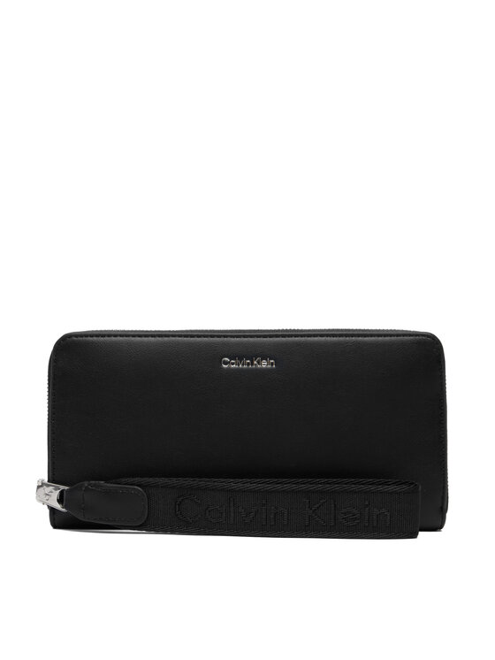 Calvin Klein Calvin Klein Peňaženka Webbing Strap Long Zip Around LV04F1174G Čierna