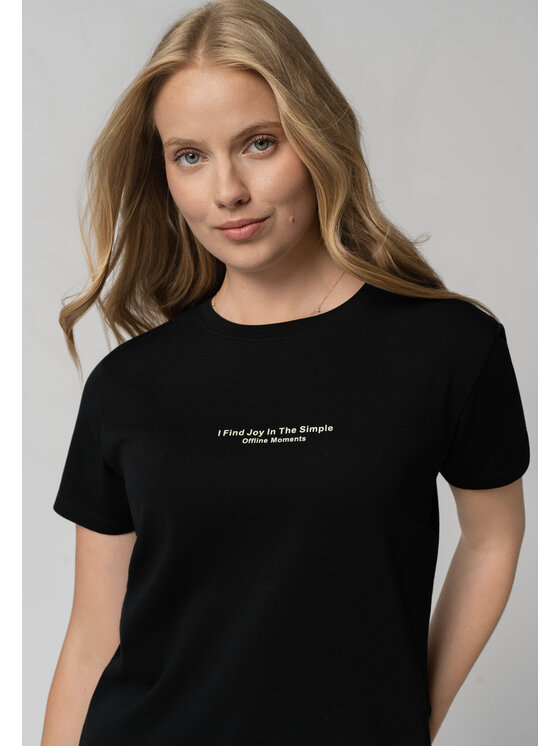 Volcano Volcano T-Shirt T-ENJOY Czarny Regular Fit
