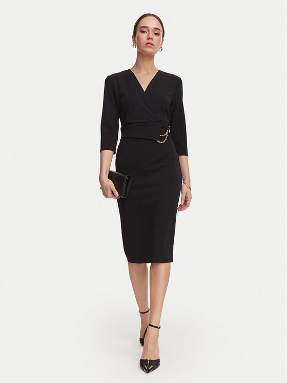Rinascimento Rinascimento Kokteilinė suknelė CFC0131143003 Juoda Regular Fit