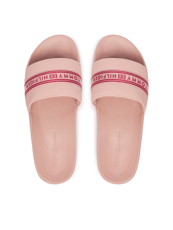 Tommy Hilfiger Tommy Hilfiger Pantoletten Logo Tape Webbing FW0FW09359 Rosa