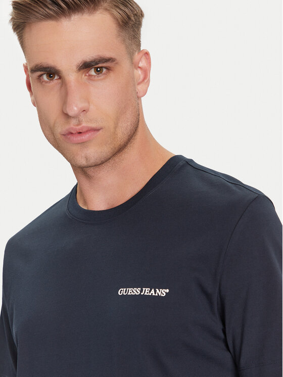 Guess Jeans Guess Jeans Póló M5BI78 K8FQ4 Sötétkék Regular Fit