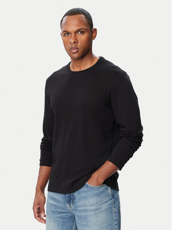 Calvin Klein Calvin Klein Longsleeve LV04LH808G Czarny Slim Fit