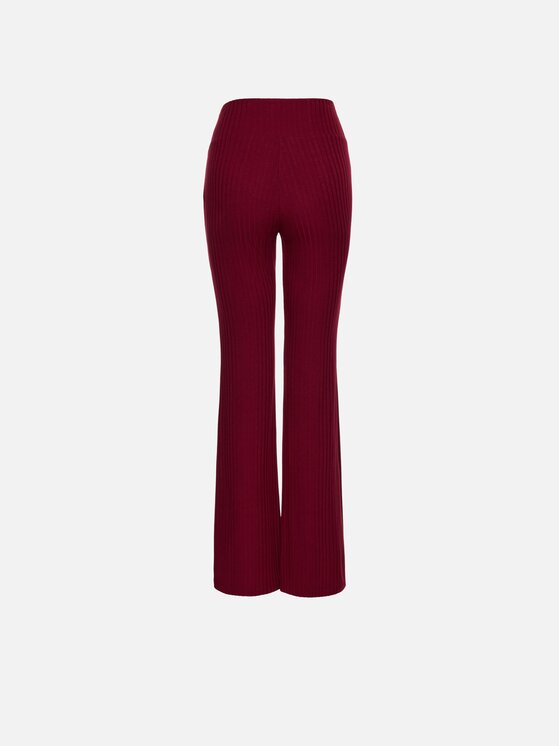 La Mania La Mania Legginsy BONNE Bordowy Basic Fit