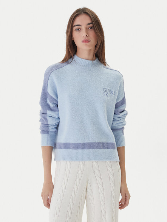 Guess Guess Rollkragenpullover W5BR78 Z4242 Blau Relaxed Fit