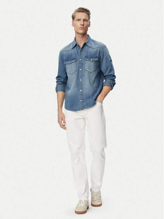 Tommy Jeans Tommy Jeans дънкова риза Western DM0DM23661 Син Regular Fit