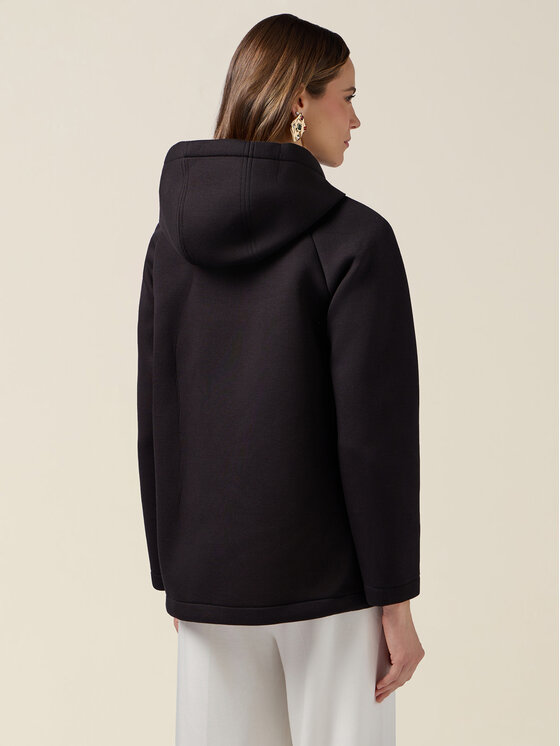 Oltre Oltre Płaszcz zimowy 8163J000235N0Z3 Czarny Baggy Fit