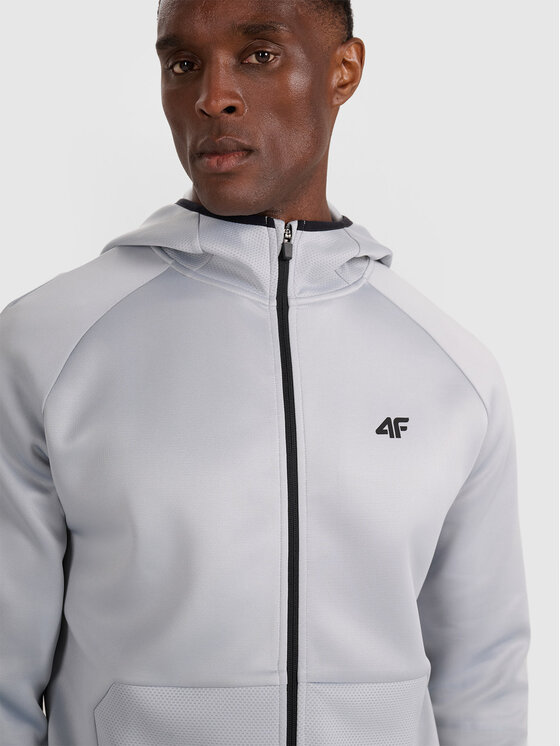 4F 4F Bluza techniczna TRAINING Szary jasny Regular Fit