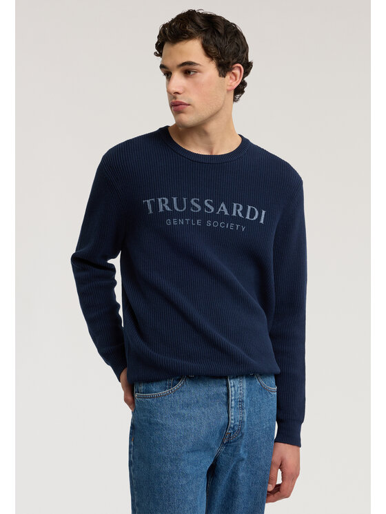 Trussardi Trussardi Sweter M0478000052N034 Niebieski jasny Regular Fit