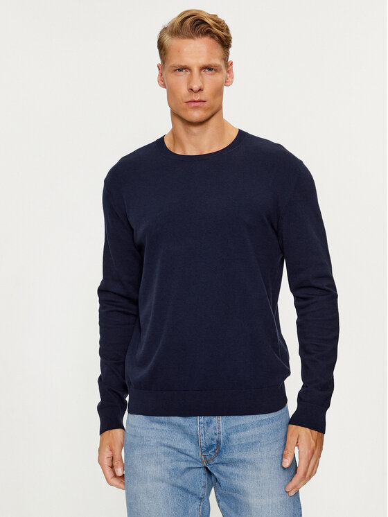 United Colors Of Benetton Pulover 10CVU1N60 Bleumarin Regular Fit