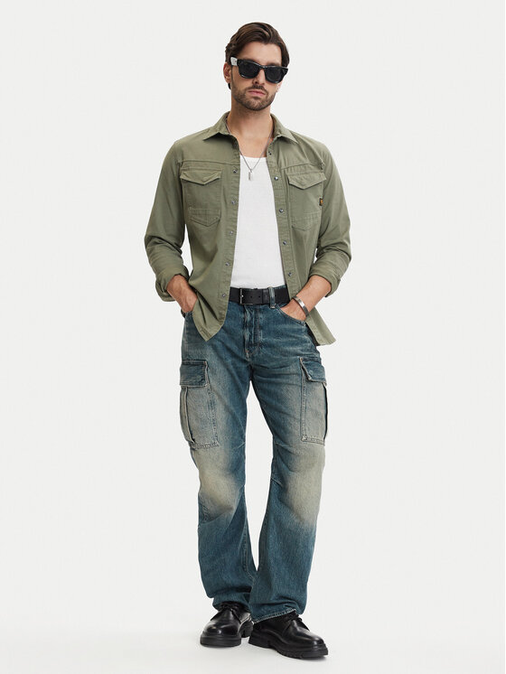 G-Star Raw G-Star Raw Marškiniai Dakota D23616-D920 Žalia Slim Fit