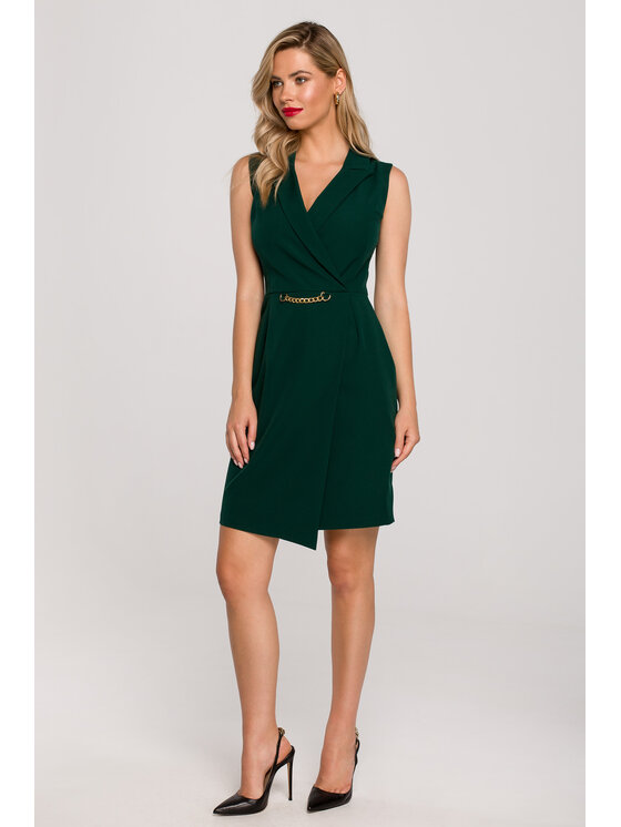 Makover Makover Abito da sera K149 Verde Regular Fit