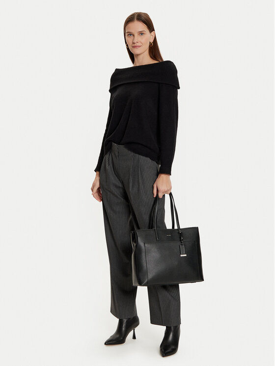 Calvin Klein Calvin Klein Borsetta Ck Must Medium Shopper_Caviar K60K613086 Nero