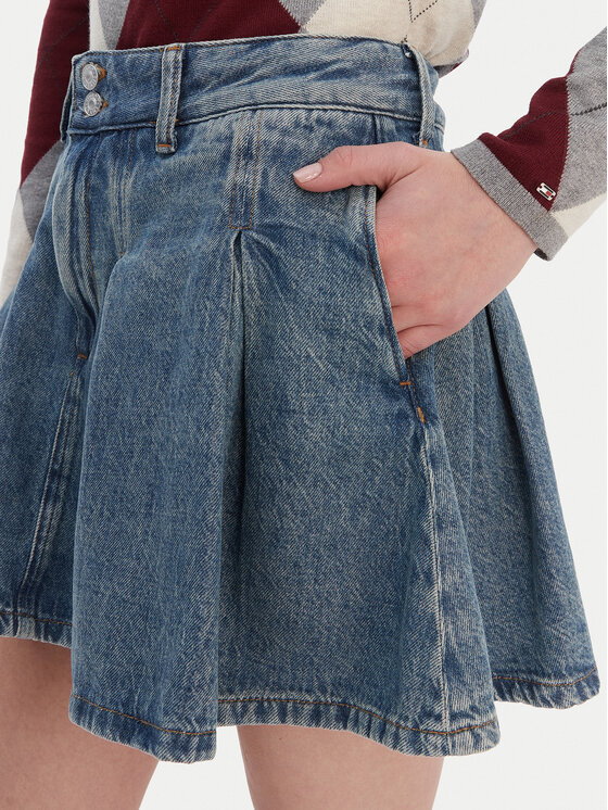 Tommy Jeans Tommy Jeans Fustă de blugi DW0DW21992 Albastru Regular Fit