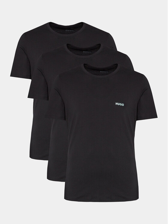 HUGO Hugo 3 db póló 50480088 Fekete Regular Fit