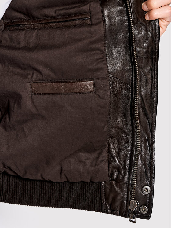 Serge Pariente Serge Pariente Nahkjope New Pilot Pruun Regular Fit