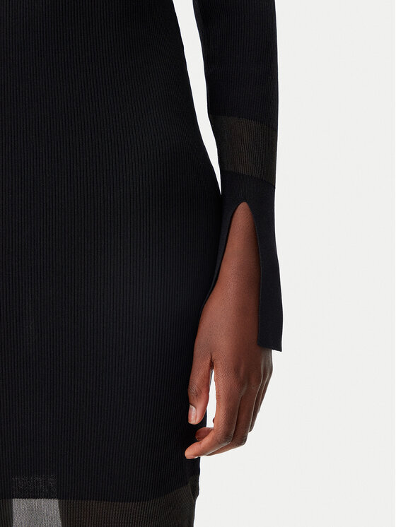 Patrizia Pepe Patrizia Pepe Džemper haljina 8A1420/K078-K103 Crna Slim Fit