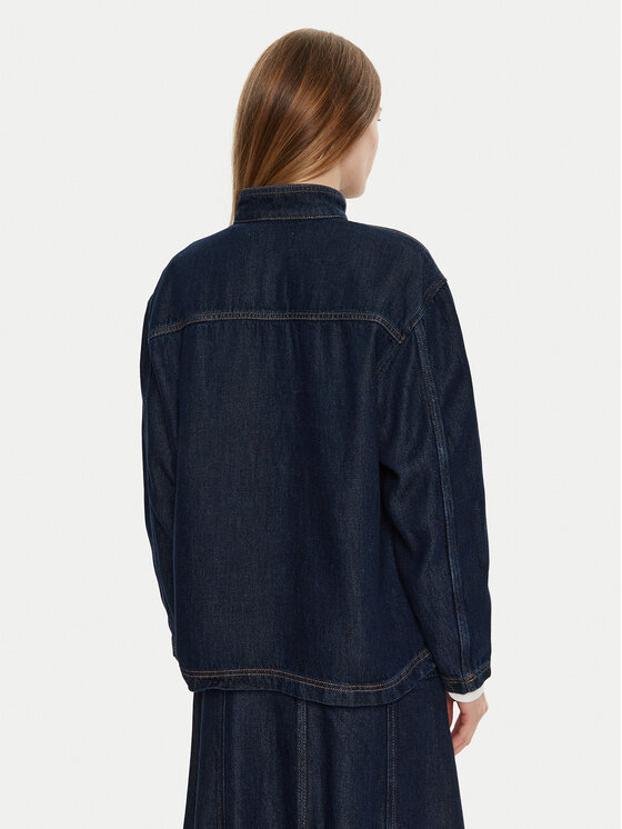 Munthe Munthe Blúzka Tuxa 243100024314 Tmavomodrá Relaxed Fit
