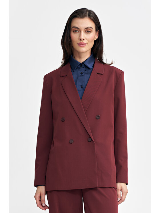 NIFE Damska 'Marynarka, rozmiar 38, Bordowa, Z69