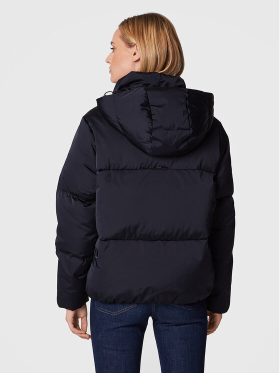 Tommy Hilfiger Tommy Hilfiger Daunenjacke Sateen WW0WW36062 Dunkelblau Regular Fit