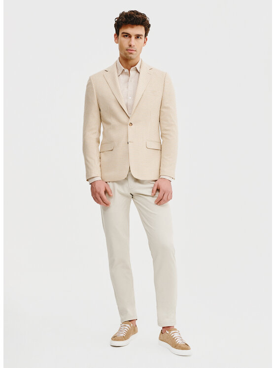 Pako Lorente Pako Lorente Marynarka P25SF-3X-002 Beżowy Slim Fit
