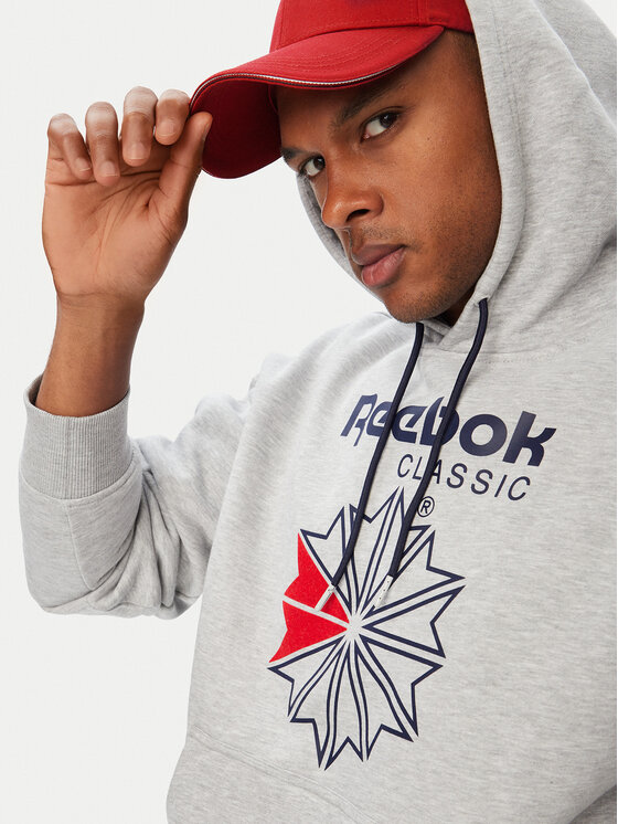 Reebok Reebok Mikina Hainrich RK25734CCM Svetlosivá Regular Fit