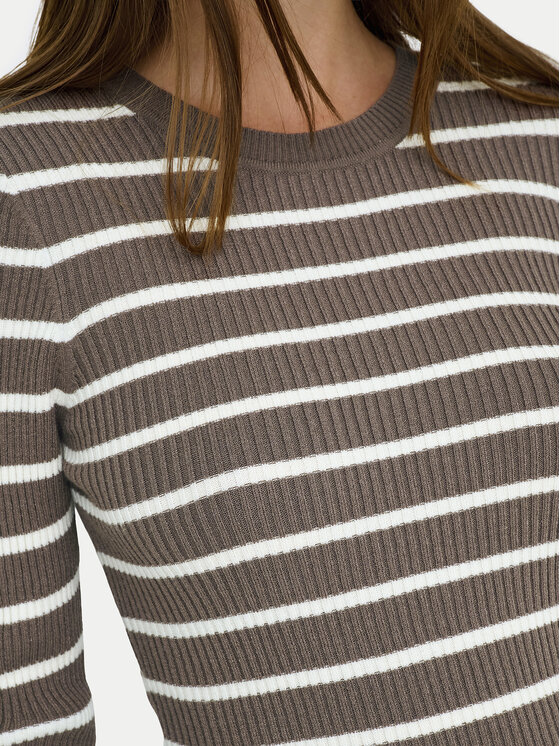 ONLY ONLY Sweter Louisa 15344579 Brązowy Slim Fit