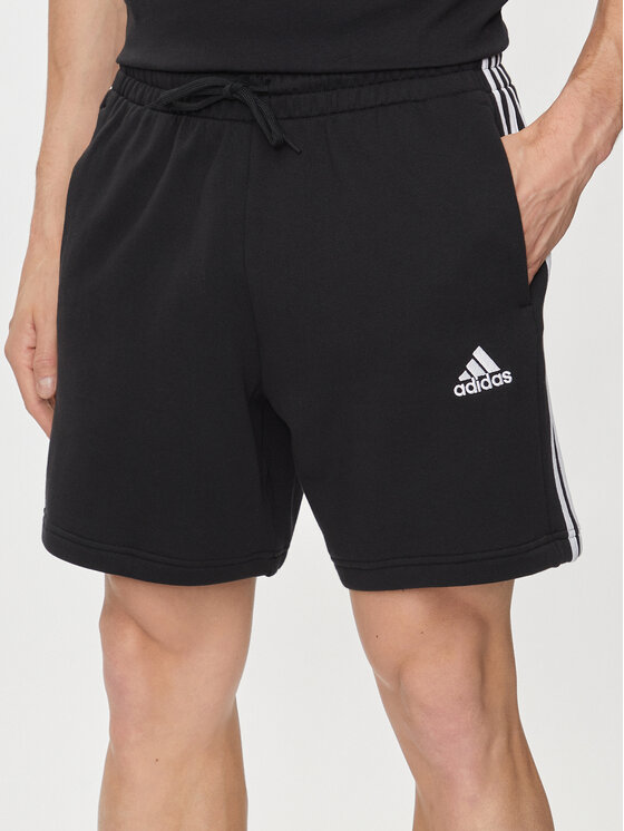 adidas adidas Спортни шорти Essentials French Terry 3-Stripes Shorts IC9435 Черен Regular Fit