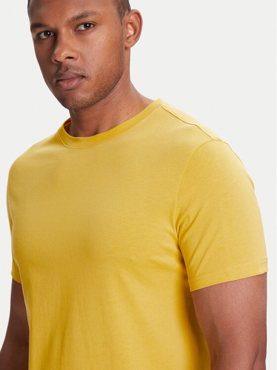 United Colors Of Benetton United Colors Of Benetton T-shirt 3U53J1F15 Žuta Regular Fit