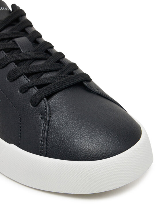 Tommy Hilfiger Tommy Hilfiger Sportcipők Th Court Lth Detail Ess FM0FM05367 Fekete
