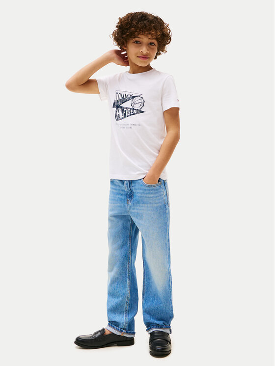 Tommy Hilfiger Tommy Hilfiger Tričko Graphic KB0KB09719 Biela Regular Fit