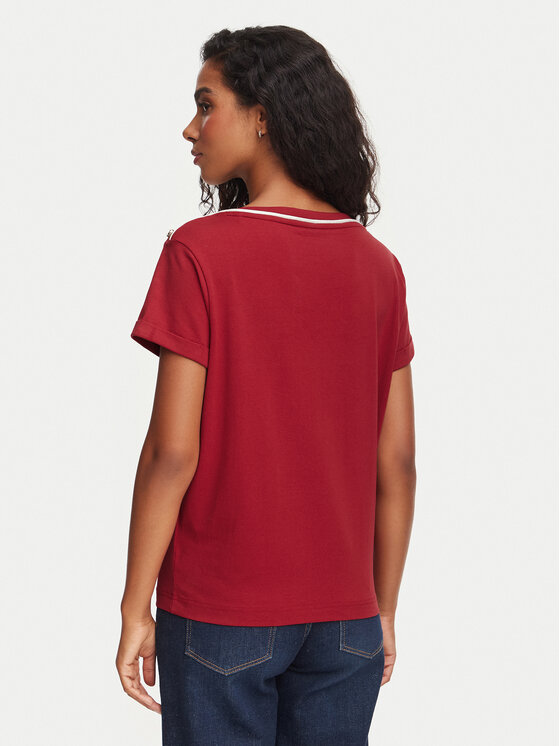 Guess Guess Marškinėliai W6YI58 K5317 Tamsiai raudona Regular Fit