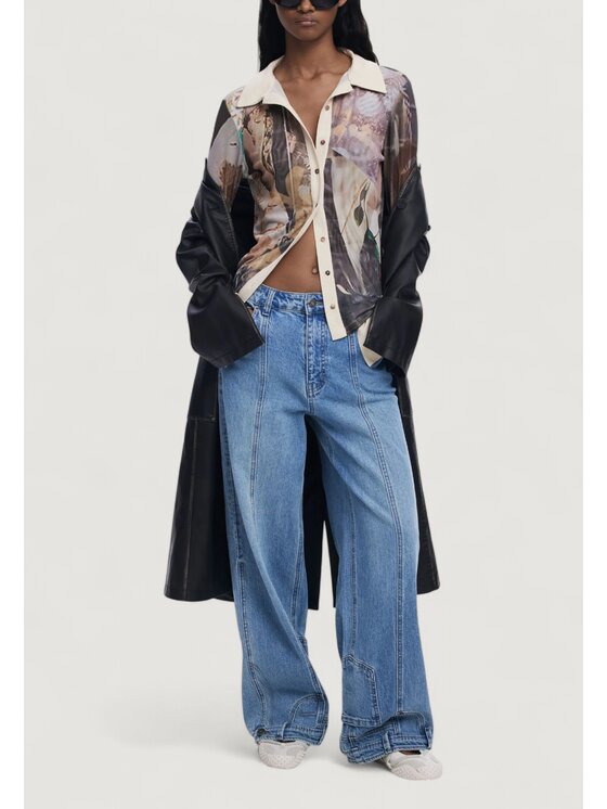 Desigual Desigual Πουκάμισο TS_EYRE Μπεζ Casual Fit