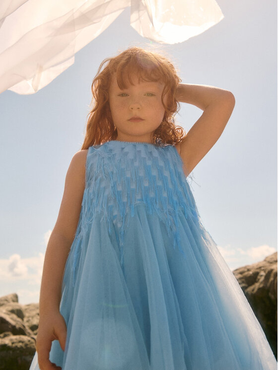 Abel & Lula Abel & Lula Елегантне плаття 5025 Блакитний Regular Fit