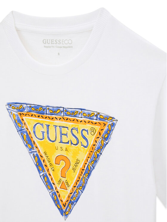 Guess Guess T-Shirt L6GI00 K8HM4 Bílá Regular Fit