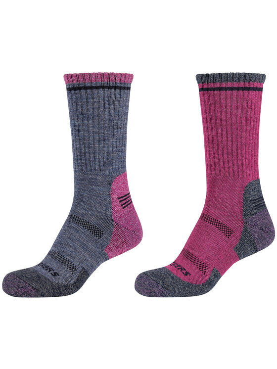 Skechers Skechers Skarpety krótkie Skechers 2PPK Women Trail Wool Socks Różowy