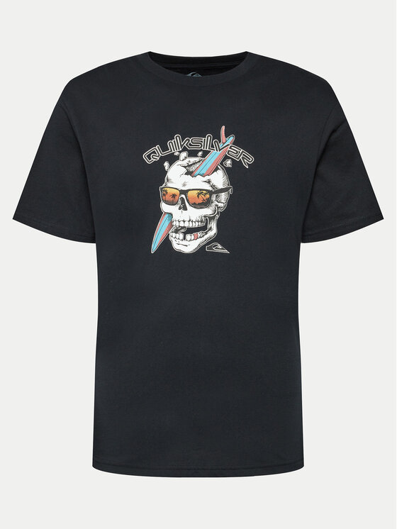 Quiksilver Quiksilver T-Shirt One Last Surf EQYZT07674 Černá Regular Fit