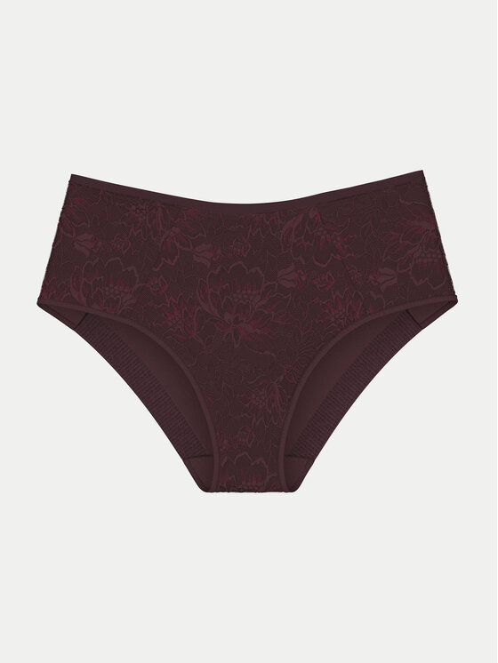 Triumph Triumph Klasične spodnje hlačke z visokim pasom Amourette Charm 10216997 Bordo rdeča
