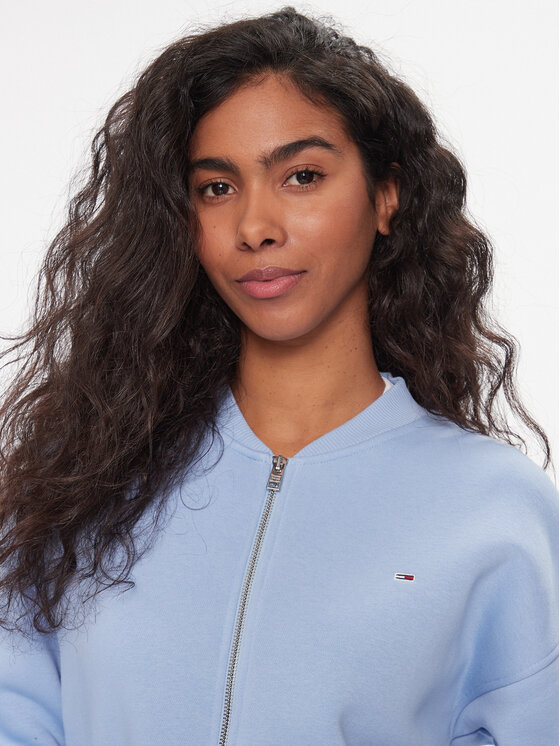 Tommy Jeans Tommy Jeans Sweatshirt Tjw Zip Thru Bomber DW0DW17957 Himmelblau Regular Fit