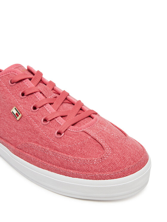 Tommy Hilfiger Tommy Hilfiger Sportcipők Washed Canvas Vulc Sneaker FW0FW08894 Rózsaszín