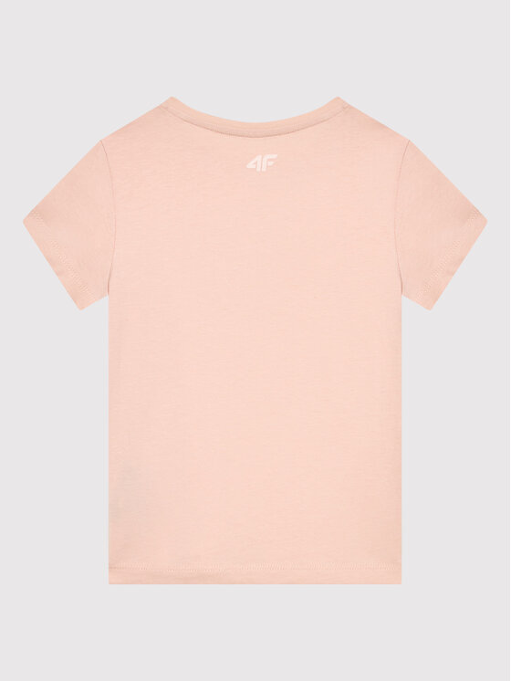 4F 4F T-Shirt HJL22-JTSD005 Różowy Regular Fit