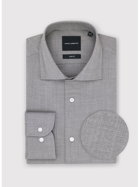 Pako Lorente Pako Lorente Koszula P25WF-1X-018 Szary Slim Fit